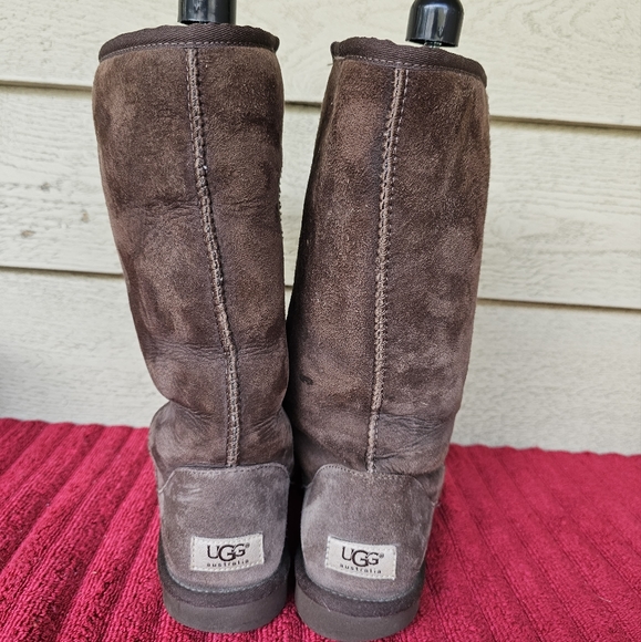Ugg Australia Classic Tall Suede Sheepskin Lining Boots Women's Size:7 - Picture 4 of 9